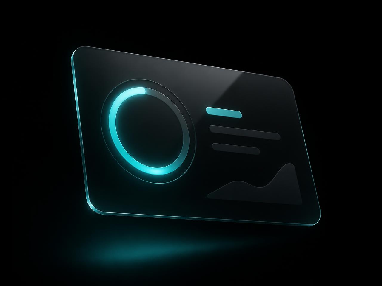 Animated 3D score ring assembling above a dark surface